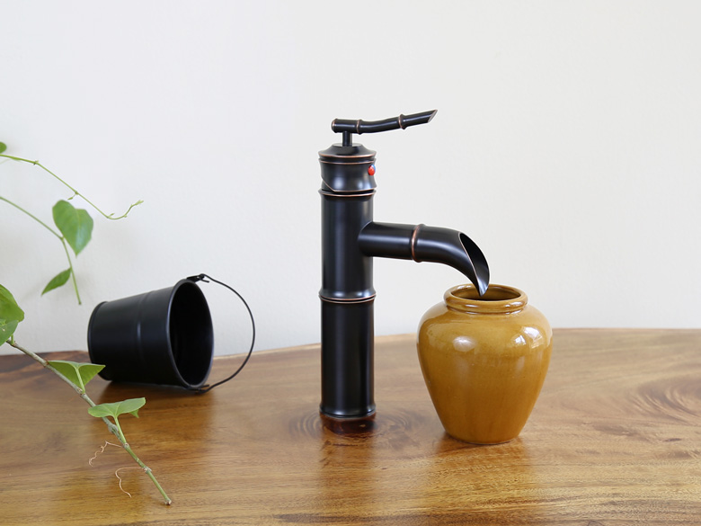 Vòi nước lavabo âm bàn kiểu dáng cây tre