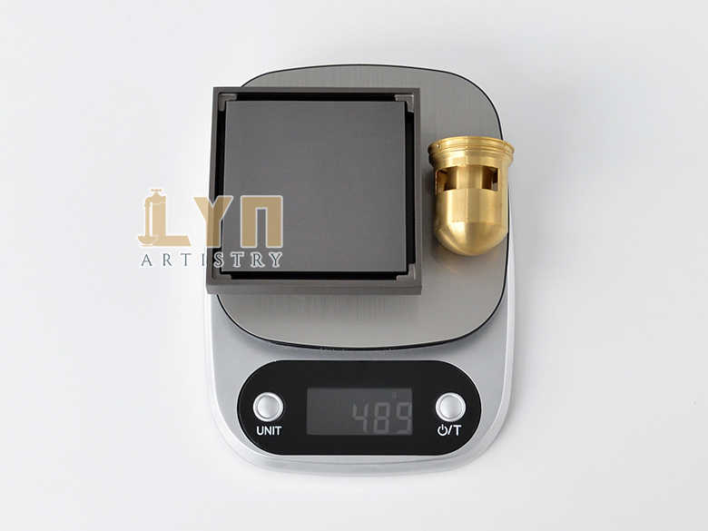 Phễu thu sàn 2 mặt lát gạch màu xám BDFG10 nặng khoảng 490g